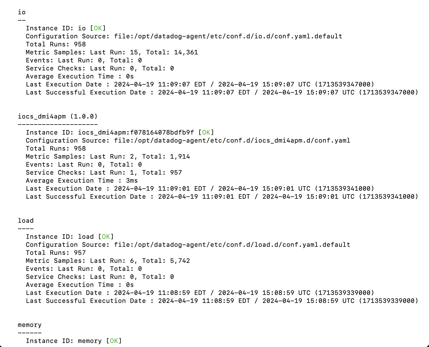 Run configurations